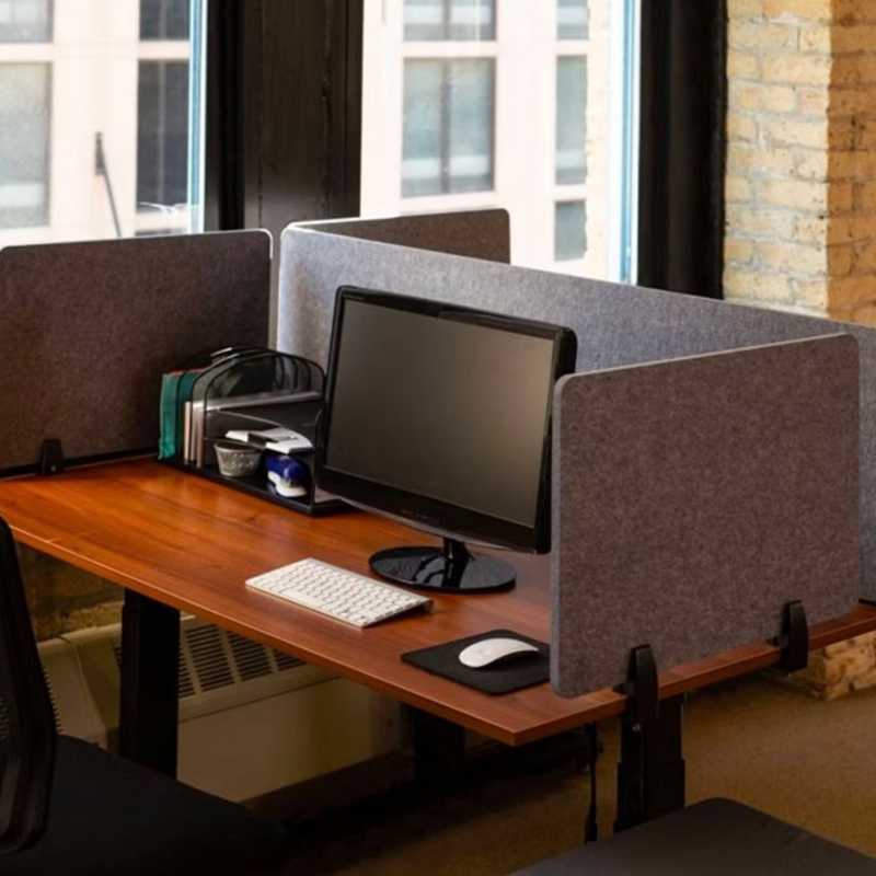 Spesonic Ekologický polyesterový vláknitý PET stolový rozdeľovač pohlcujúci zvuk Polyesterová akustická stolová obrazovka