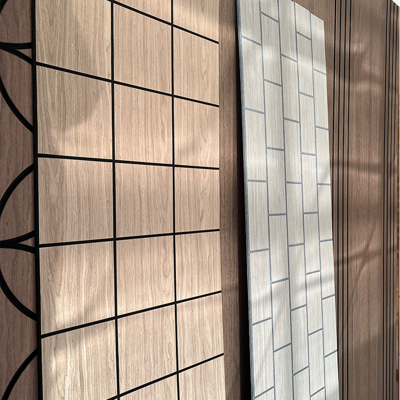 Akustické stenové penové panely z drevenej dyhy v štýle priemyselného dizajnu pre akustické aplikácie v bytoch