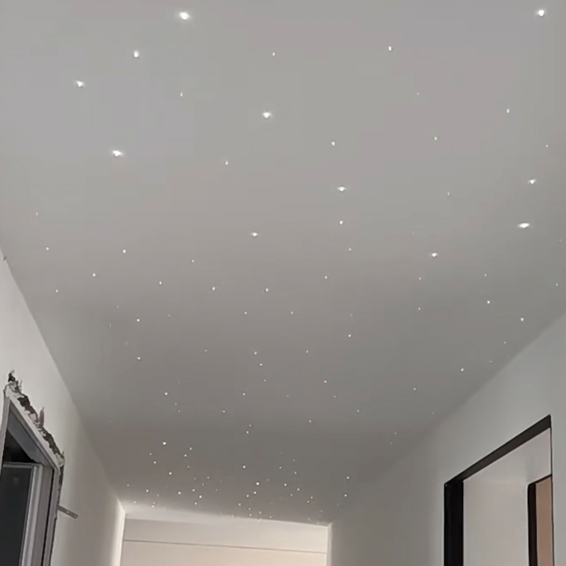 Moderný farebný akustický strečový strop z optických vlákien pre hotely Diaľkové ovládanie Ambientné hviezdne svetlo Ambientné hviezdne svetlo Teplo