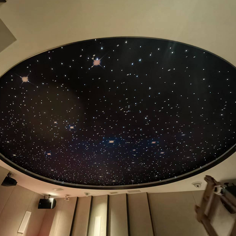 Moderná horná stropná svetelná lišta Star pre KTV Audio-vizuálna miestnosť Optické vlákno Dekoračný projektor Sky Star Priame svetlo